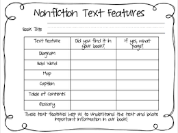 Free Download Chart Helps Kids Look For Special Features In Nonfiction Text Such As Charts Captions Nonfiction Text Features Nonfiction Texts Text Features