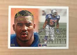 CHRIS SLADE NEW ENGLAND PATRIOTS SIGNED AUTOGRAPHED 1994 FLEER CARD #315  W/COA