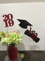 Graduation Party Decorations 2019 Graduation Centerpiece Etsy Graduation Center Pieces Graduation Decorations Party Decorations