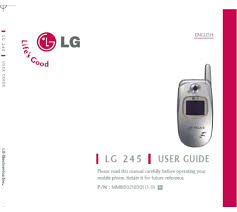 With the use of an unlock code, which you must obtain from your wireless provid. Lg 245 User Manual Pdf Download Manualslib