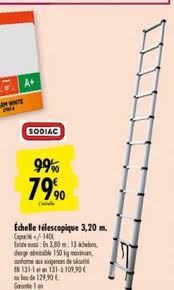 Offre Echelle Telescopique 3 20 M Chez Geant Casino