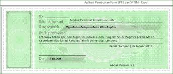 Xls, pdf, txt or read online from scribd. Aplikasi Pembuatan Form Sptb Sptjm Dan Cetak Kuitansi Excelmaniacs