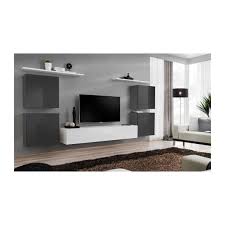 Coup de cœur pour cette déco salon gris blanc bois et ses meubles arty qui mélangent audace et modernité pour magnifier ce cocon de luxe ! Meubles Et Decorations Ensemble Meuble Salon Switch Iv Design Co