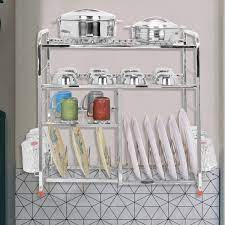 It is all people hopes undertake a beneficial home design, since who certainly not aim for a soothing stainless steel kitchen rack shelf that will help to make your own swimming moment even more intriguing. Buy Stainless Steel Wall Mounted 4 Layer Kitchen Rack Online In India Wooden Street
