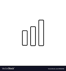 Modern Bar Chart Line Icon Premium Pictogram