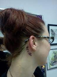 Kids Names Behind The Ear Tattoo Name Tattoos Tattoos Behind Ear Tattoos