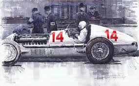 Mercedes W25c Monaco Gp 1936 Manfred Von Brauchitsch Painting By Yuriy Shevchuk Automotive Art Racing Art Car Drawings