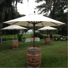 Umbrella Wine Barrel Tables Weinfass Tisch Weinfass Sonnenschirmstander
