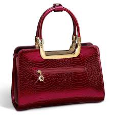 Ruby Red Genuine Leather Handbag