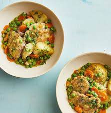 Spring Chicken Stew With Leeks And White Wine Savory Recipe Slow Cooker Soup Chicken Stew Stew Chicken Recipe