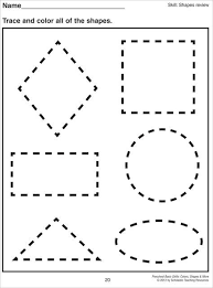 Math Worksheet 1000 Images About Preschool Shapes On Pinterest Shape Shapes Worksheet Kindergarten Shape Tracing Worksheets Shape Worksheets For Preschool