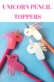 How To Make Easy Unicorn Craft Pencil Topper Unicorn Crafts Pencil Toppers Diy And Crafts Sewing