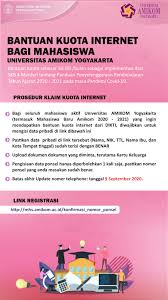Maybe you would like to learn more about one of these? Bantuan Kuota Internet Bagi Mahasiswa Amikom Universitas Amikom Yogyakarta