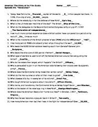 America The Story Of Us Episode 2 Revolution Film Guide Answer Key Story Revolution Worksheet Template