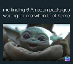 Baby Yoda Loves Amazon And So Do I In 2020 Yoda Meme Yoda Funny Wedding Quotes Funny In 2021 Yoda Meme Yoda Funny Wedding Quotes Funny