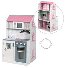 Si adatta bene anche al gioco per i maschietti. Casa Bambole E Cucina In Legno 2in1 Roba Giochi In Legno