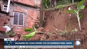 Em quatro dias, choveu 75% do esperado para todo o mês todo de junho em Salvador (BA)