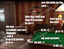 What would you be up to if you have been kidnapped and locked up in a strange room with no clue about how you reached there? Spotlight Room Escape Chapter Menace Billiards Room Helpmewithgames