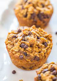 Spray regular sized muffin tin with cooking spray or line with silicone baking cups. Hearty Oatmeal Pumpkin Chocolate Chip Muffins Averie Cooks
