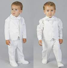 2020 White Little Kids Suits Blazers Baby Boys Custom Made Coat Suit Formal Wedding Wear Black 3 Pieces Children Clothing Boys Attire Aliexpress