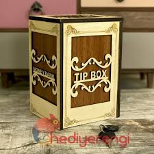 Tip Box Tasarimli Anahtarli Ahsap Kumbara Hediye Rengi Kumbara Hediyeler Tip