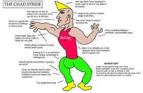 Similar to the term normies, chad and his female counterpart stacy are often used as pejoratives by those who consider themselves nonconformists on 4chan's /r9k/ board. Chad Incel Wiki