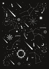 Black And White Galaxy Art Eclipse Carly Watts Art And Illustration Space Drawings Constellation Art Galaxy Painting