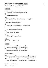Maybe you would like to learn more about one of these? Nothing Is Impossible Lyrics Chords