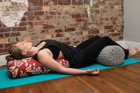 Inner Space Yoga Flat Round Bolster Supported Savasana Online Yoga Videos Yoga Videos Yoga Bolster