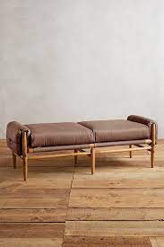 anthropologie leather rhys bench