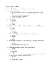 If you fail, then bless your heart. Romeo And Juliet Act Iii Quiz Directions Circle The Best Answer For