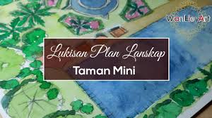 Lukisan pelan landskap taman mini jepun, rumah minimalis. Rekabentuk Landskap Lukisan Plan Landskap Taman Mini Youtube