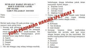 Soal Ips Kelas 7 Bab 1 Ilmusosial Id