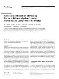 Dna fingerprinting worksheets is an awesome teaching tool that helps you to learn this valuable lesson. Pdf Genetic Identification Of Missing Persons Dna Analysis Of Human Remains And Compromised Samples