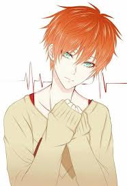Anime Guy Red Hair Mint Green Eyes Heartbeat Mystic Messenger Anime Boy Anime Guys