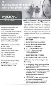 Job vacancy movenpick resort and spa jimbaran bali. Job Vacancy In Hotel Malaysia
