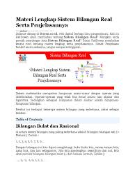 8 48 sisa 1 48. Materi Lengkap Sistem Bilangan Real Serta Penjelasannya Pdf