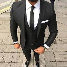 Black 3 Piece Suit Combinations Men S Suit Three Piece Suit Double Breasted Vest Black Wedding Suits Men Designer Suits For Men Black Three Piece Suit