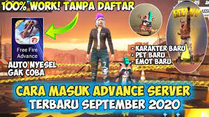 Advance server free fire garena. Cara Masuk Advance Server Freefire Terbaru September 2020 Garena Free Fire Youtube