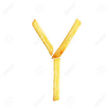 Letter Y Symbol Is Made Of The Same Fries Alphabet Of French Fries Isolate On White Stock Photo Picture And Royalty Free Image Image 74131511