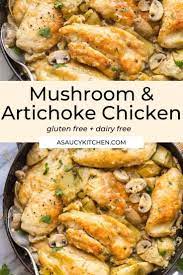 Mushroom Artichoke Chicken Recipe Artichoke Chicken Chicken Pieces Recipes Artichoke Recipes