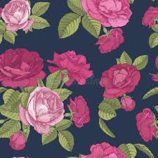 Maybe you would like to learn more about one of these? Vector Floral Seamless Pattern With Bouquets Of Red And Pink Roses On Dark Blue Background In Vintage Red And Pink Roses Dark Blue Background Blue Backgrounds