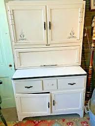 The most common antique kitchen cabinet material is porcelain & ceramic. 1900 1950 Vintage Hoosier Cabinet Vatican