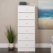 Equally suited for the kid's room, master bedroom or even entry way, the portland 5 drawer chest is a versatile piece of furniture, offering roomy storage for all your organizational needs. Prepac Astrid White 6 Drawer Tall Chest Walmart Canada