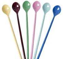 Set Of 6 Melamine Tea Spoons Show Your Colors RICE ...