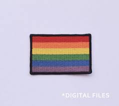 Machine Embroidery Design Rainbow Flag Patch Lgbtiq Flag Etsy Machine Embroidery Designs Machine Embroidery Flag Embroidery