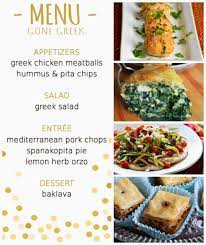 Greek themed party makes your day special : Dinner Party Menus Birthday Dinner Menu Greek Dinners Dinner Menu