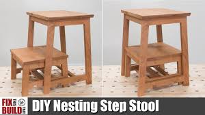 The white and wood combo is beautiful. Diy Nesting Step Stool How To Build Youtube