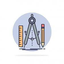 Build Design Geometry Math Tool Flat Color Icon Vector Stock Vector Aff Math Tool Geometry Build Ad Math Icon Math Vector Math Illustration