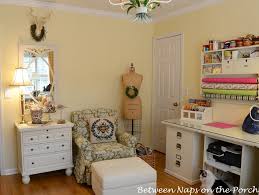 Having an organized sewing space is essential for a productive craft experience! Organization And Storage For The Home Office Craft Sewing Room Between Naps On The Porch
